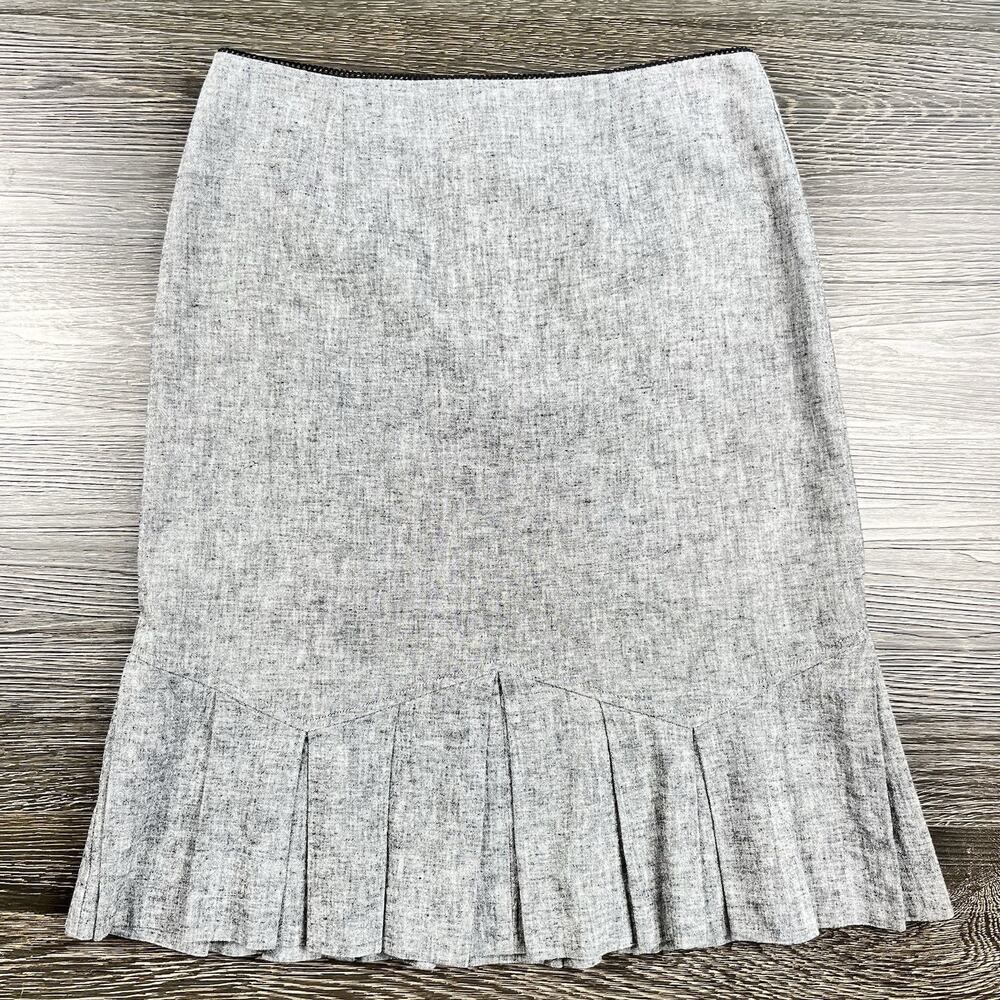 Vintage Byer Womens Linen Blend‎ Gray Trumpet Skirt Size 7 Secretary Office Y2K - Picture 5 of 11
